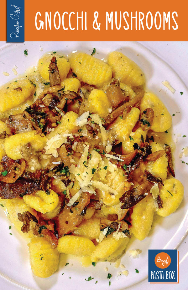 Pasta Box for 2 Bigoli "Gnocchi & Mushrooms"